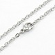 Unisex Casual Style 304 Stainless Steel Cable Chain Necklaces US-STAS-O037-45P-1