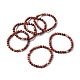 Natural Red Jasper Bead Stretch Bracelets US-BJEW-K212-A-012-2