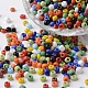 6/0 Opaque Colors Round Glass Seed Beads US-SEED-K003-4mm-M04-1