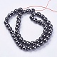 Non-magnetic Synthetic Hematite Bead Strands US-G-R193-19-8mm-2
