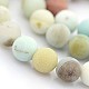 Natural Frosted Flower Amazonite Beads Strands US-G-O015-8mm-02-2