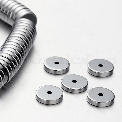 Electroplate Non-magnetic Synthetic Hematite Beads Strands US-G-F300-17B-01-1