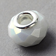 Electroplated Glass European Beads US-GPDL-Q020-02-2