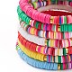 7Pcs Rainbow Polymer Clay Heishi Beads Stretch Bracelets Set US-BJEW-JB05882-2