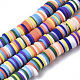 Handmade Polymer Clay Beads Strands US-CLAY-R089-6mm-084-1