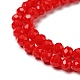 Opaque Solid Color Crystal Glass Rondelle Beads Strands US-EGLA-F049A-02-3