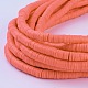 Flat Round Eco-Friendly Handmade Polymer Clay Beads US-CLAY-R067-8.0mm-14-2