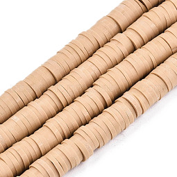 Flat Round Handmade Polymer Clay Beads US-CLAY-R067-8.0mm-37