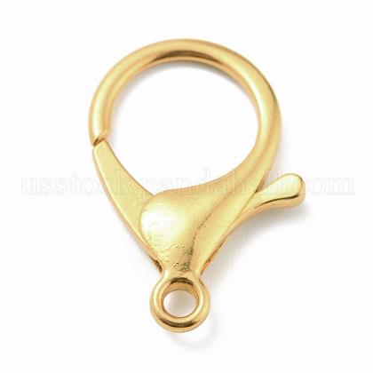 Alloy Lobster Claw Clasps US-PALLOY-F173-01G-1