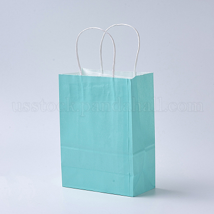 Pure Color Kraft Paper Bags US-AJEW-G020-A-14-1