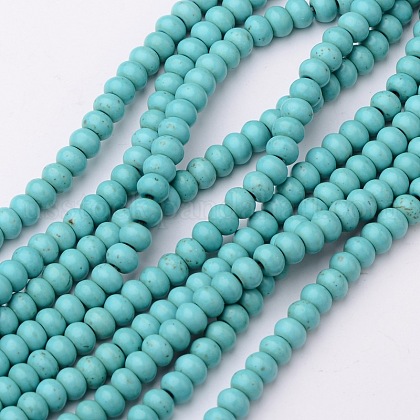 Synthetic Turquoise Beads Strands US-TURQ-G109-6x4mm-06-1