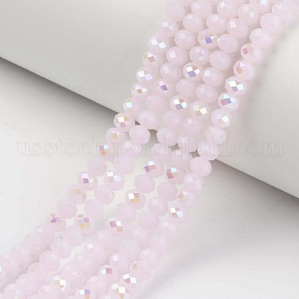 Electroplate Glass Beads Strands US-EGLA-A034-J4mm-L05-1