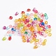Mixed Color Plating Faceted Round Acrylic Spacer Beads US-X-PL400-2