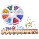 Transparent Colours Rainbow Glass Bugle Beads US-SEED-PH0001-08-3