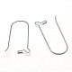 316 Stainless Steel Hoop Earrings Findings Kidney Ear Wires US-X-STAS-E009-3-1