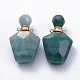 Faceted Natural Green Quartz Openable Perfume Bottle Pendants US-G-E564-09C-G-2