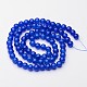 1Strand Blue Transparent Crackle Glass Round Beads Strands US-X-CCG-Q001-10mm-14-2