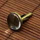 Antique Bronze Brass Cufflinks Tray Settings with Domed Clear Glass Covers Sets for Picture Cuff Button Making US-DIY-D0093-NF-2
