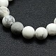Frosted Howlite Round Bead Strands US-G-M064-10mm-12-2