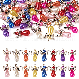 Angel Acrylic Imitation Pearl Pendants US-PALLOY-TAC0047