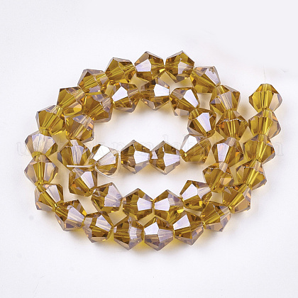 Electroplate Glass Beads Strands&nbsp;US-EGLA-Q118-6mm-A14-2