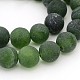 Frosted Round Natural Green Stone Bead Strands US-G-J276-69-12mm-1