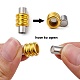 Brass Magnetic Clasps with Glue-in Ends US-KK-D056-2-3