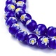 Round Millefiori Glass Beads Strands US-LK-P002-02-3