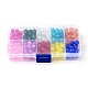 Spray Painted Transparent Crackle Glass Beads Strands US-CCG-X0002-B-2