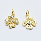 Brass Micro Pave Cubic Zirconia Charms US-RB-I078-65-NR-3