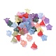 Mixed Color Transparent Acrylic Frosted Flower Beads US-X-PLF018-1