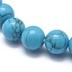 Synthetic Turquoise Jasper Bead Stretch Bracelets US-BJEW-K212-B-022-2
