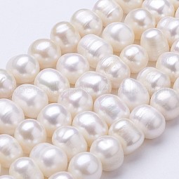 Grade AA Natural Cultured Freshwater Pearl Beads Strands US-PEAR-F004-55