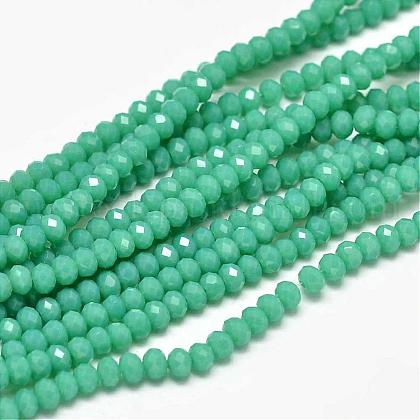 Faceted Rondelle Glass Beads Strands US-GLAA-I033-3mm-09-1