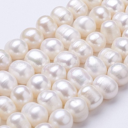 Natural Cultured Freshwater Pearl Beads Strands US-PEAR-F004-55-1