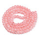Spray Painted Crackle Glass Beads Strands US-CCG-Q001-8mm-03-2