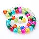 Crackle Glass Beads Strands US-GGM003-3