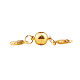 Mixed Color Round Brass Magic Magnetic Clasps with Lobster Claw Clasp Diameter 8-12mm US-KK-PH0013-06M-3