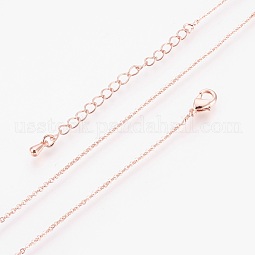 Brass Cable Chain Necklaces Making US-MAK-P011-01RG