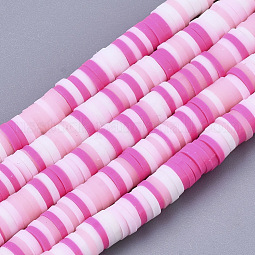 Handmade Polymer Clay Bead Strands US-CLAY-S094-4mm-A06
