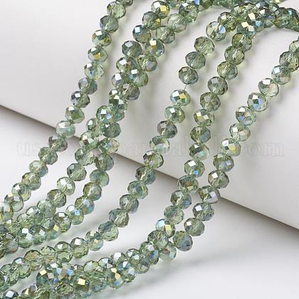 Electroplate Transparent Glass Beads Strands US-EGLA-A034-T10mm-S11-1
