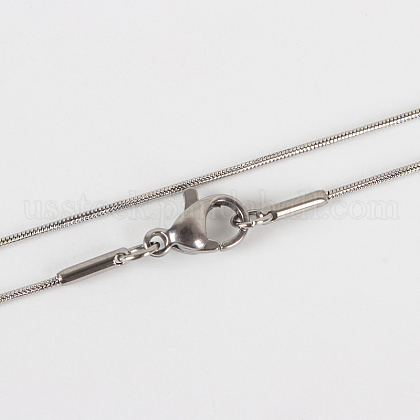 304 Stainless Steel Snake Chain Necklace Making US-STAS-P045-11P-1