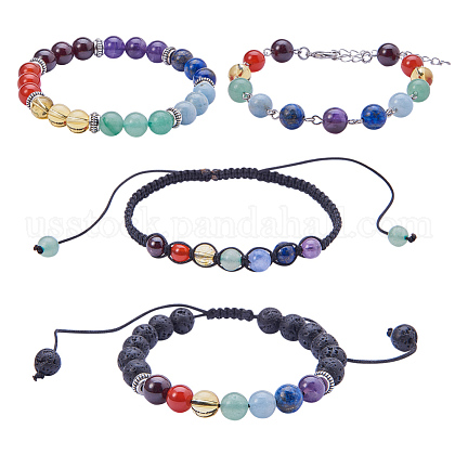 SUNNYCLUE Natural Gemstone Beads Bracelets US-BJEW-SC0001-03-1