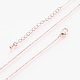 Brass Cable Chain Necklaces Making US-MAK-P011-01RG-1