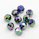 Plating Plastic Acrylic Faceted Round Beads US-PACR-L002-6mm-M-1