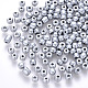 6/0 Baking Paint Glass Round Seed Beads US-SEED-S036-01C-14-1