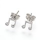 Brass Stud Earrings US-EJEW-MSMC003-08P-2