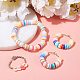 Flat Round Eco-Friendly Handmade Polymer Clay Bead Spacers US-CLAY-R067-4.0mm-05-6