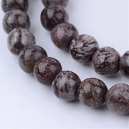 Natural Snowflake Obsidian Beads Strands US-G-Q462-6mm-37