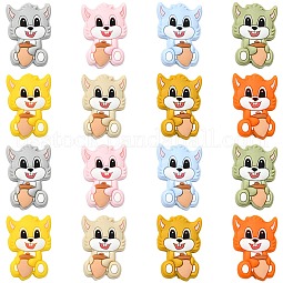 16Pcs 8 Colors Silicone Focal Beads US-SIL-CJ0001-79